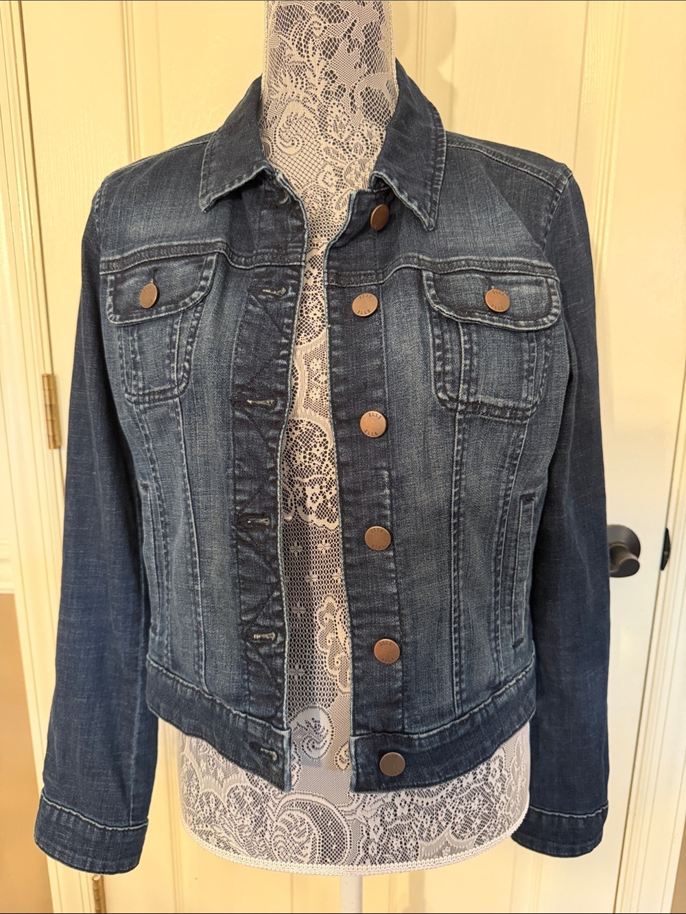 Elle Dark Blue Denim Jean Jacket